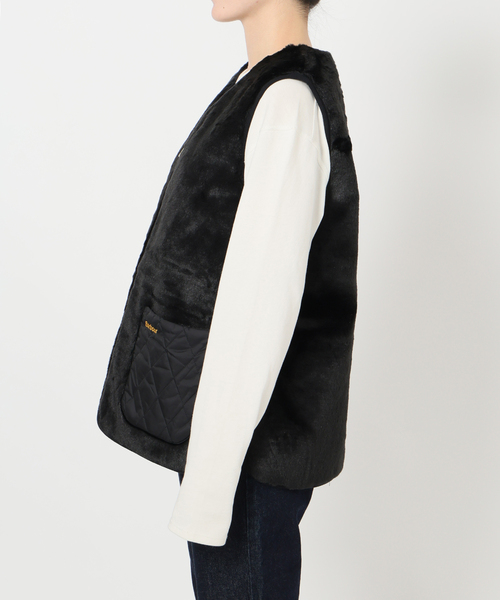 Barbour(バブアー)の「Barbour/バブアー KARIN FAUX FUR GILET LGI0201(その他アウター・レディース・ブラック・FREE)」の12枚目の写真