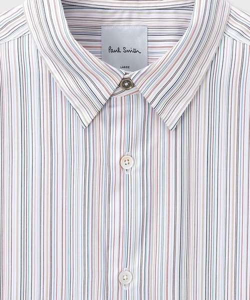 Paul Smith（ポールスミス）の「"Signature Stripe" カジュアルシャツ / 253350 006LN（シャツ/ブラウス・メンズ・マルチ/ホワイト系その他・MEDIUM/SMALL/XX-LARGE/X-LARGE/LARGE）」の8枚目の写真
