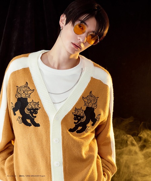 WIND BREAKERコラボ】ユニフォームニットカーディガン（カーディガン