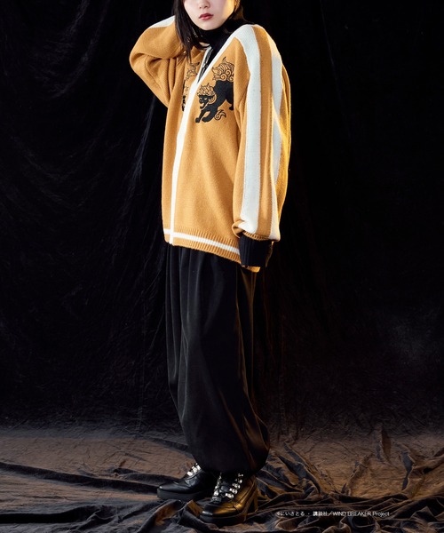 WIND BREAKERコラボ】ユニフォームニットカーディガン（カーディガン