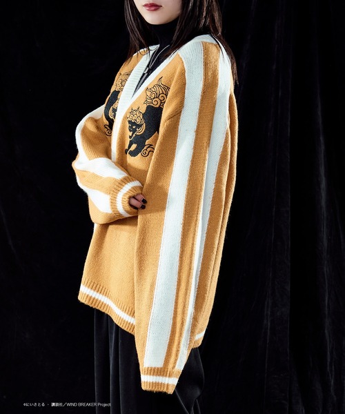 WIND BREAKERコラボ】ユニフォームニットカーディガン（カーディガン
