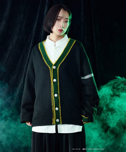 WIND BREAKERコラボ】ユニフォームニットカーディガン（カーディガン