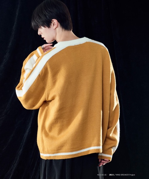 WIND BREAKERコラボ】ユニフォームニットカーディガン（カーディガン
