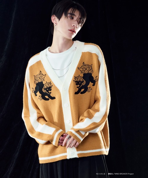 WIND BREAKERコラボ】ユニフォームニットカーディガン（カーディガン