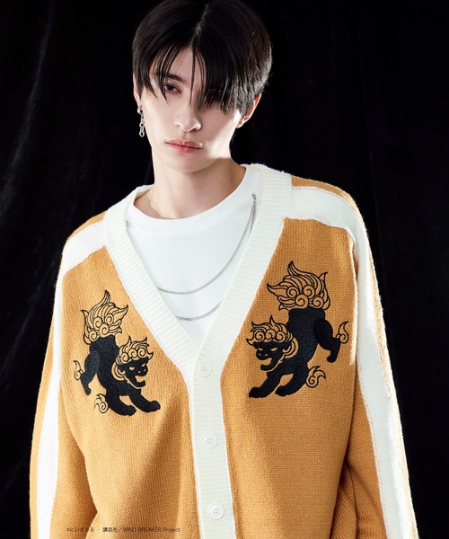 Ellno Loset(エルノロゼット)の「【WIND BREAKERコラボ】ユニフォームニットカーディガン(カーディガン/ボレロ・メンズ・Black/Orange・MEDIUM/LARGE)」の17枚目の写真