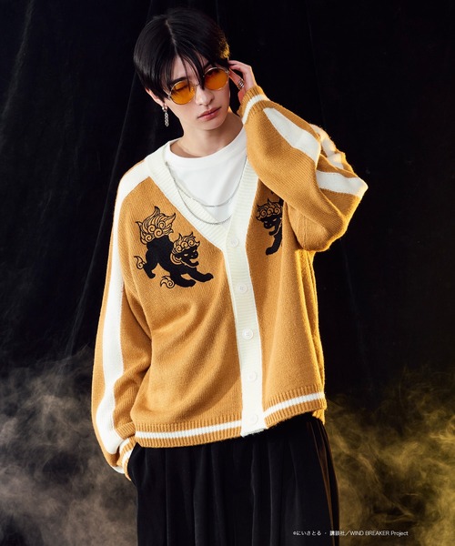 WIND BREAKERコラボ】ユニフォームニットカーディガン（カーディガン