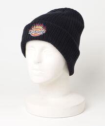 Dickies（ディッキーズ）の「【73】【Dickies/ディッキーズ】ファイヤーロゴ ピスネーム付 ワッチキャップ（ニットキャップ/ビーニー・レディース）」