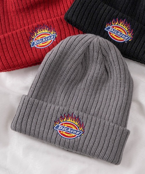 Dickies(ディッキーズ)の「【73】【Dickies/ディッキーズ】ファイヤー/オーバルロゴ ピスネーム付 ワッチキャップ(ニットキャップ/ビーニー・メンズ・ネイビー/レッド/ブラウン/ブラック/グレー/オレンジ/グレー系その他/カーキ/ブラック系その他/ブルー・FREE)」の4枚目の写真