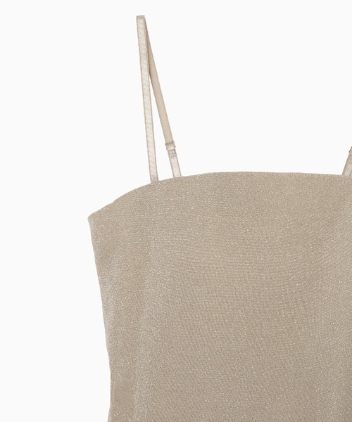 kaene（カエン）の「カップ付きラメベアトップインナー（チューブトップ・レディース・グレイッシュベージュ・FREE）」の12枚目の写真