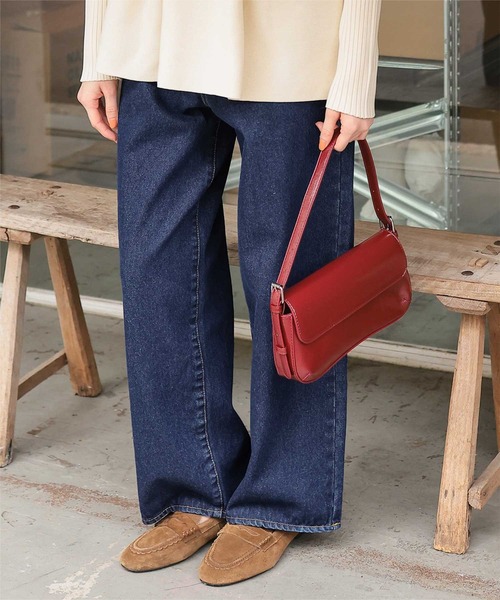 titivate（ティティベイト）の「ストレートシルエットデニムパンツ（デニムパンツ・レディース・インディゴブルー/ライトイエロー/ブルー/ライトブルー/ライトピンク・L/M/S/SP）」の3枚目の写真