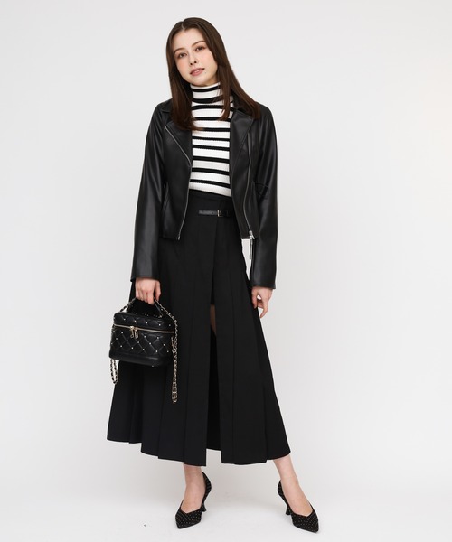 セール】ペプラムレザージャケット（ライダースジャケット）｜ROYAL