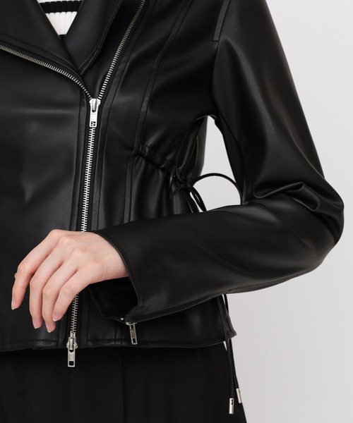 セール】ペプラムレザージャケット（ライダースジャケット）｜ROYAL