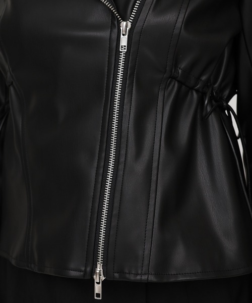 ROYAL PARTY（ロイヤルパーティー）の「ペプラムレザージャケット（ライダースジャケット・レディース・ブラウン/ブラック・FREE）」の10枚目の写真