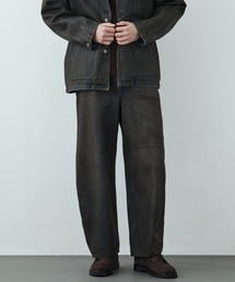 【残りわずか】コーティングデニムバレルパンツ