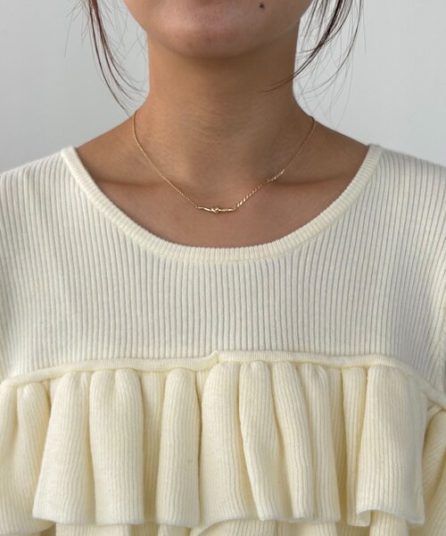 CAPRICIEUX LE'MAGE（カプリシューレマージュ）の「【2WAY】ベアフリルニット（ニット/セーター・レディース・ブラウン/オフホワイト/ブラック・FREE）」の13枚目の写真