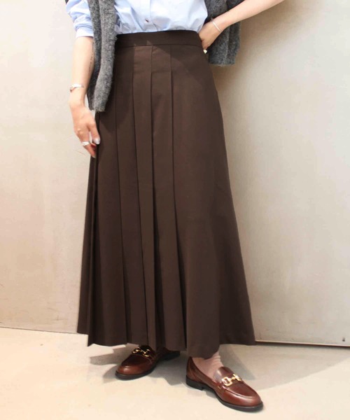 le cercle ADAM ET ROPE'(ルセルクルアダムエロペ)の「TRプリーツスカート/セットアップ対応(スカート・レディース・ダークブラウン/ブラウン系その他2/グレー/ブラック・FREE)」の3枚目の写真