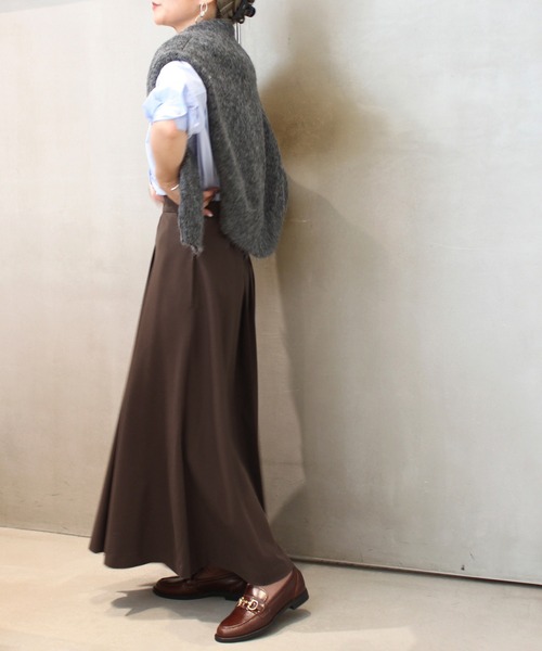 le cercle ADAM ET ROPE'(ルセルクルアダムエロペ)の「TRプリーツスカート/セットアップ対応(スカート・レディース・ダークブラウン/ブラウン系その他2/グレー/ブラック・FREE)」の9枚目の写真