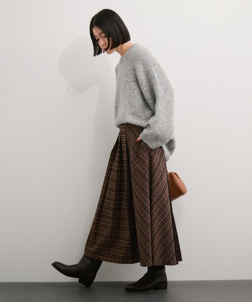 le cercle ADAM ET ROPE'(ルセルクルアダムエロペ)の「TRプリーツスカート/セットアップ対応(スカート・レディース・ダークブラウン/ブラウン系その他2/グレー/ブラック・FREE)」の18枚目の写真
