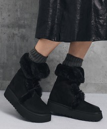 CHARLES & KEITH | フォールドオーバー プラットフォームブーツ(ブーツ)