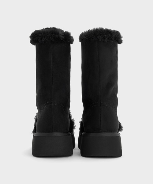 CHARLES & KEITH(チャールズ & キース)の「フォールドオーバー プラットフォームブーツ(ブーツ・レディース・ブラック系その他2/サンドベージュ・23cm/23.5cm/24.5cm/25cm/25.5cm/22.5cm)」の8枚目の写真