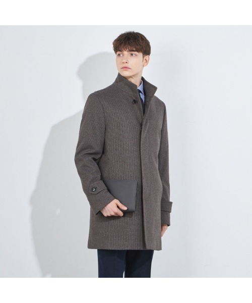 SUIT SELECT(スーツセレクト)の「ショートスタンドコート(チェスターコート・メンズ・ネイビー・SMALL/XX-LARGE/X-LARGE/LARGE/MEDIUM)」の2枚目の写真