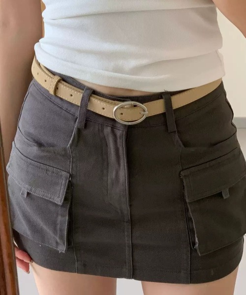 SPIGA(スピーガ)の「シルバーバックル細ベルト(ベルト・レディース・ブラック/ダークブラウン/ブラウン/ベージュ・FREE)」の6枚目の写真