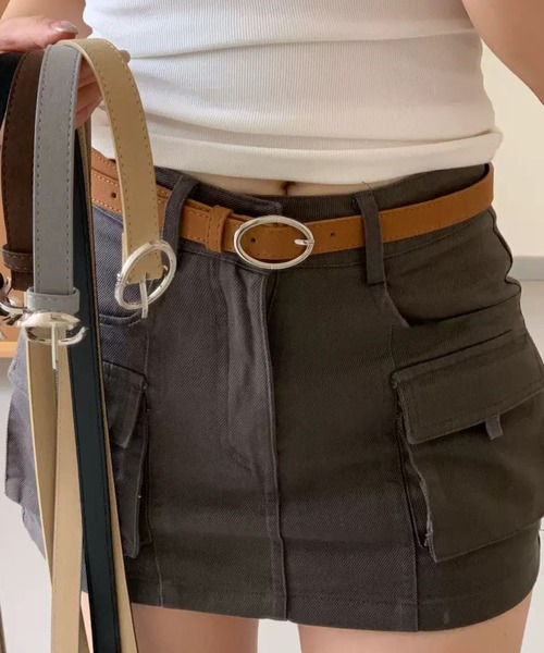 SPIGA(スピーガ)の「シルバーバックル細ベルト(ベルト・レディース・ブラック/ダークブラウン/ブラウン/ベージュ・FREE)」の8枚目の写真