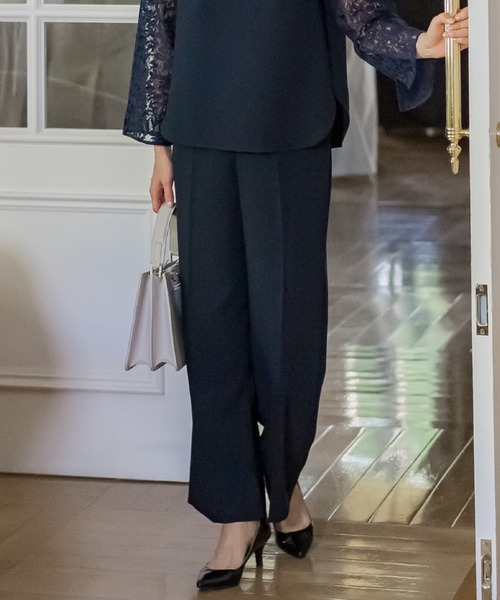 LAUTREAMONT(ロートレアモン)の「トリクシオンワイドパンツ≪洗濯機で洗える≫(その他パンツ・レディース・ネイビー/ブラック・11号/9号/7号)」の2枚目の写真