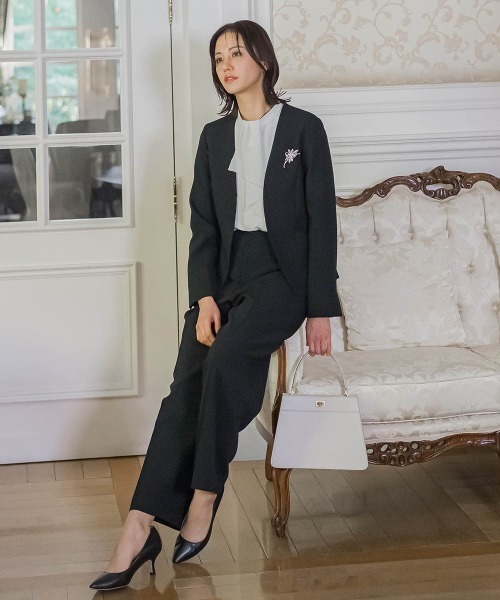 LAUTREAMONT(ロートレアモン)の「トリクシオンワイドパンツ≪洗濯機で洗える≫(その他パンツ・レディース・ネイビー/ブラック・11号/9号/7号)」の4枚目の写真