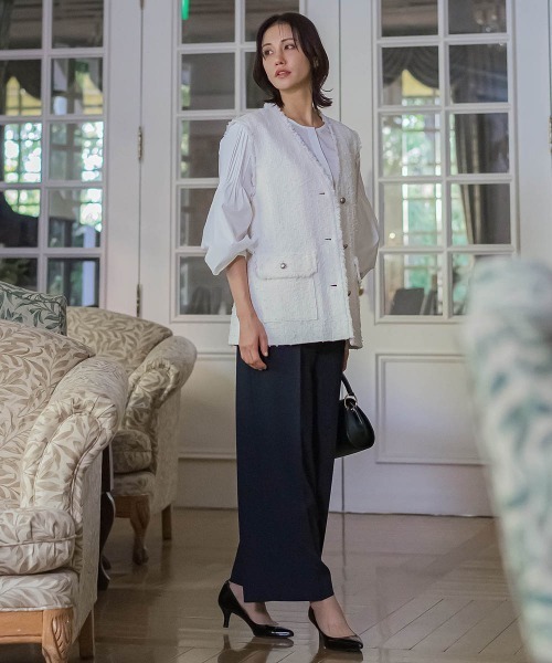 LAUTREAMONT(ロートレアモン)の「トリクシオンワイドパンツ≪洗濯機で洗える≫(その他パンツ・レディース・ネイビー/ブラック・11号/9号/7号)」の12枚目の写真