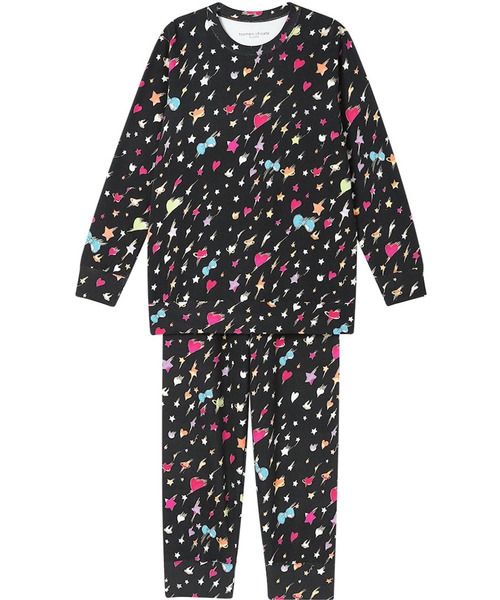 tsumori chisato SLEEP(ツモリチサト スリープ)の「綿100%(本体) あったか パジャマ 長袖 長ズボン(ルームウェア/パジャマ・レディース・ベージュ系その他/ブラック系その他・L/M)」の1枚目の写真