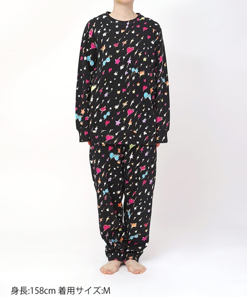 tsumori chisato SLEEP(ツモリチサト スリープ)の「綿100%(本体) あったか パジャマ 長袖 長ズボン(ルームウェア/パジャマ・レディース・ベージュ系その他/ブラック系その他・L/M)」の8枚目の写真