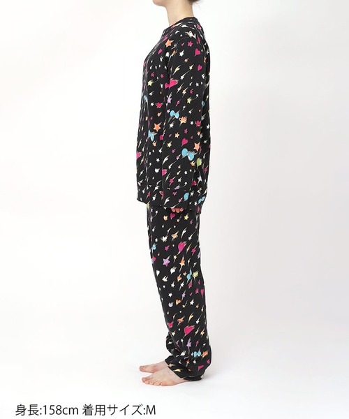 tsumori chisato SLEEP(ツモリチサト スリープ)の「綿100%(本体) あったか パジャマ 長袖 長ズボン(ルームウェア/パジャマ・レディース・ベージュ系その他/ブラック系その他・L/M)」の9枚目の写真