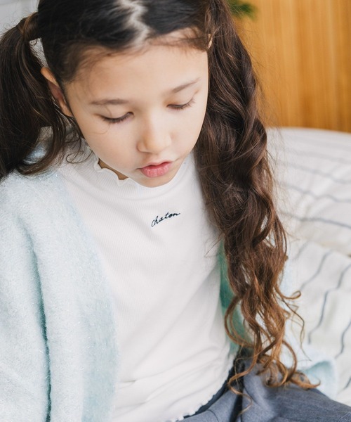 GLOBAL WORK（グローバルワーク）の「温度調節テレコメロー長袖/603695（Tシャツ/カットソー・キッズ・ライトパープル/ブラック/ライトブルー/ホワイト・160cm/130cm/150cm/140cm）」の2枚目の写真