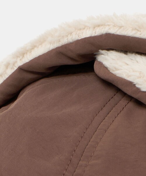 halo commodity（ハロ　コモディティー）の「【別注】＜halo commodity＞耳あて付き キャップ / キッズ（キャップ・キッズ・ブラック/ダークブラウン・FREE(53-55cm)）」の14枚目の写真