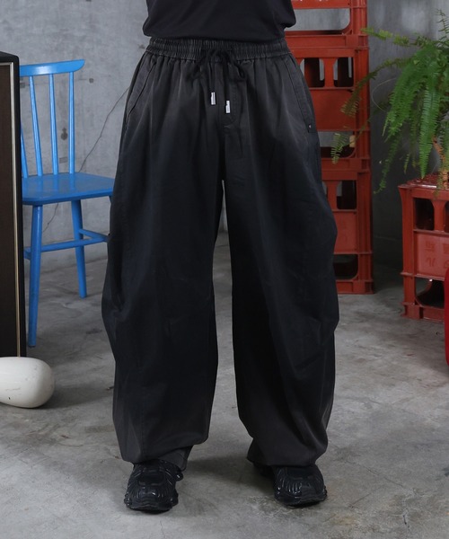 ILL'S(イルズ)の「AW フェード加工 バルーンパンツ メンズ レディース ユニセックス 【ILL'S】(その他パンツ・メンズ・ブラック・L/M)」の2枚目の写真