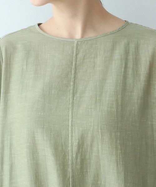 yuni(ユニ )の「Cu/recycled cotton botanical dye タックワンピース(ワンピース・レディース・グリーン・FREE)」の9枚目の写真