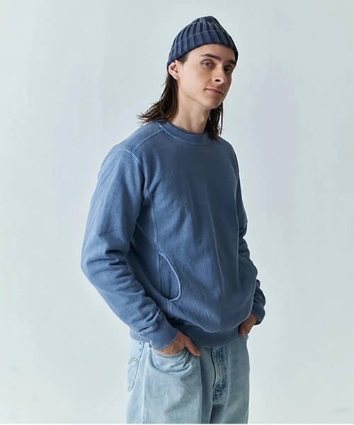 Good On(グッドオン)の「Good On/グッドオン HEAVY CREW SWEAT(スウェット・メンズ・ブルー系その他/ブラック/ナチュラル/ブルー系・MEDIUM/LARGE/X-LARGE)」の5枚目の写真