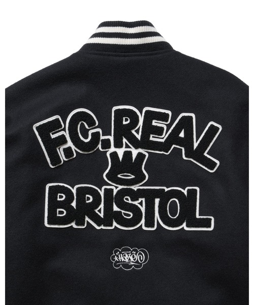 F.C.Real Bristol（エフシーレアルブリストル）の「ERIC HAZE: VARSITY JACKET（スタジャン・メンズ・ブラック・SMALL/MEDIUM/LARGE/X-LARGE/XX-LARGE）」の9枚目の写真