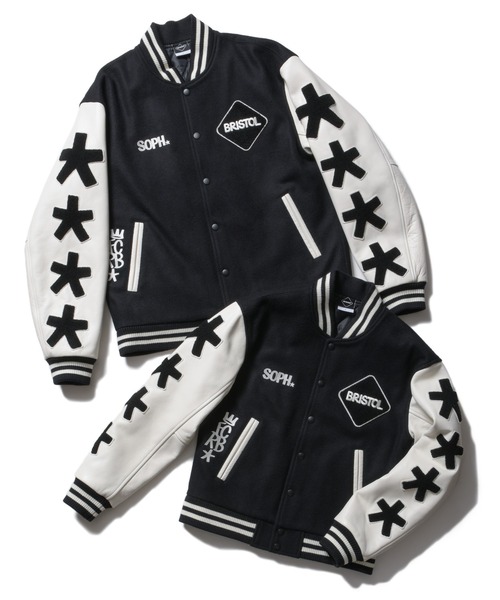 F.C.Real Bristol（エフシーレアルブリストル）の「ERIC HAZE: VARSITY JACKET（スタジャン・メンズ・ブラック・SMALL/MEDIUM/LARGE/X-LARGE/XX-LARGE）」の6枚目の写真