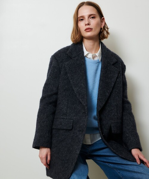 セール】シャギーハーフコート（チェスターコート）｜allureville