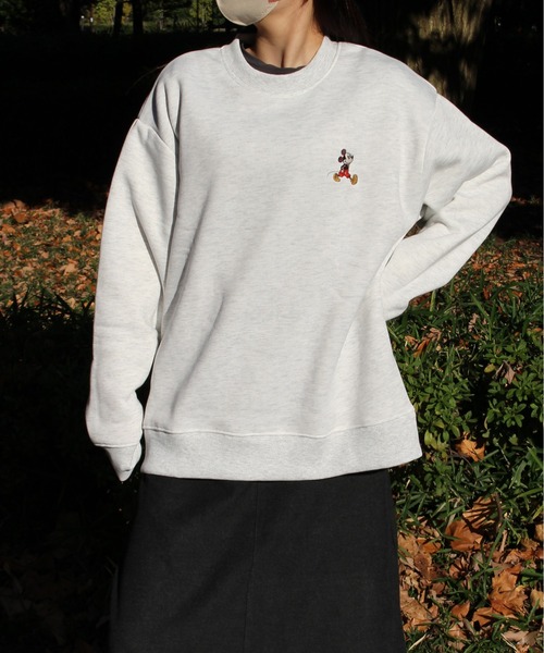 DISNEY/ディズニー】ミッキーマウス軽ボアスウェットワンポイント