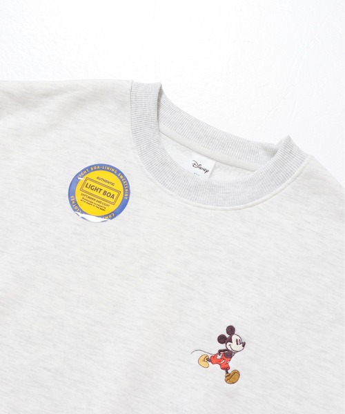 MICKEY MOUSE(ミッキーマウス)の「【DISNEY/ディズニー】ミッキーマウス裏ボアスウェットワンポイントクルーネックスウェット(スウェット・レディース・アイボリー/ブラック/グレイッシュベージュ/ブルー・MEDIUM/LARGE)」の21枚目の写真