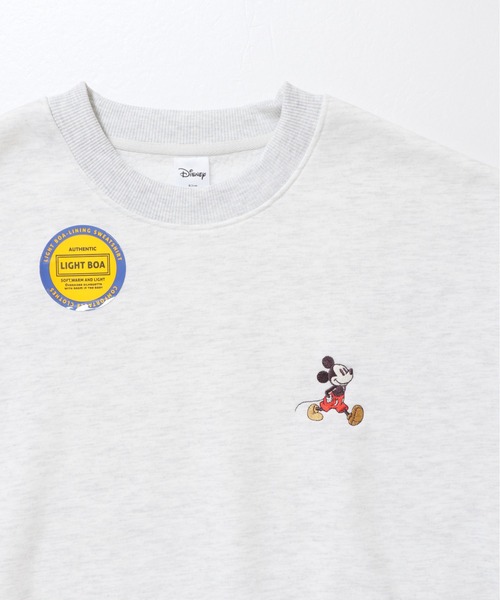 MICKEY MOUSE(ミッキーマウス)の「【DISNEY/ディズニー】ミッキーマウス裏ボアスウェットワンポイントクルーネックスウェット(スウェット・レディース・アイボリー/ブラック/グレイッシュベージュ/ブルー・MEDIUM/LARGE)」の19枚目の写真