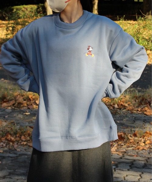 DISNEY/ディズニー】ミッキーマウス軽ボアスウェットワンポイント