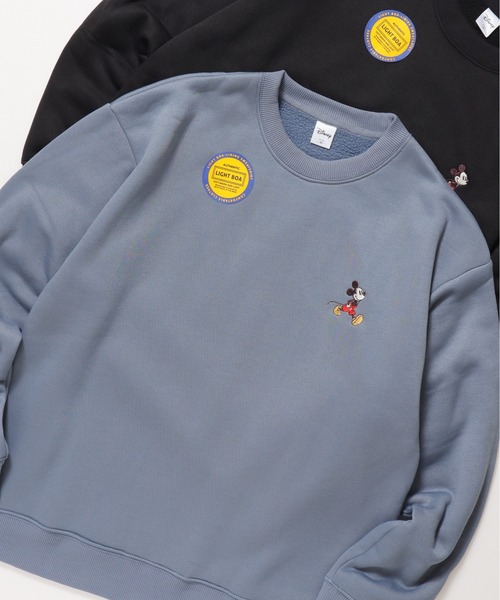 MICKEY MOUSE(ミッキーマウス)の「【DISNEY/ディズニー】ミッキーマウス裏ボアスウェットワンポイントクルーネックスウェット(スウェット・レディース・アイボリー/ブラック/グレイッシュベージュ/ブルー・MEDIUM/LARGE)」の8枚目の写真