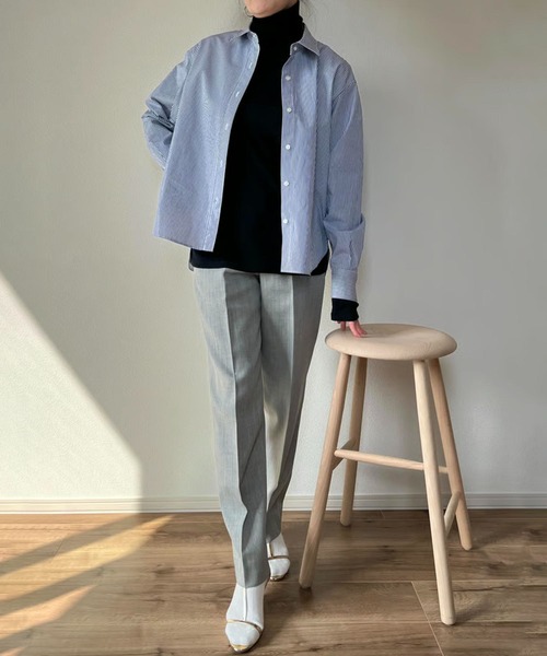 Trefle blanc（トレフルブラン）の「【original】supimacotton regularcollar shirt（シャツ/ブラウス・レディース・ブルー・FREE）」の7枚目の写真