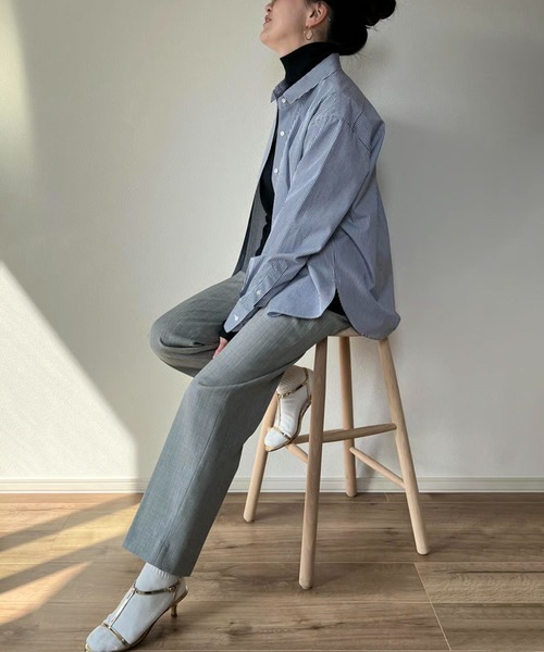 Trefle blanc（トレフルブラン）の「【original】supimacotton regularcollar shirt（シャツ/ブラウス・レディース・ブルー・FREE）」の8枚目の写真