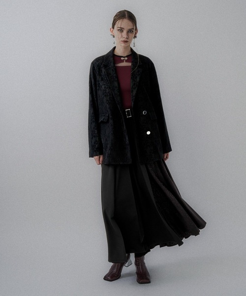 HARE（ハレ）の「モールレースミドルジャケット(HARE)（テーラードジャケット・レディース・ブラック/ブルーグリーン・FREE）」の4枚目の写真