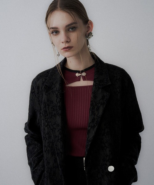 HARE（ハレ）の「モールレースミドルジャケット(HARE)（テーラードジャケット・レディース・ブラック/ブルーグリーン・FREE）」の18枚目の写真